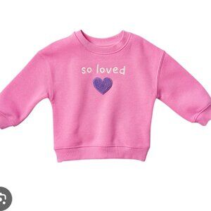 💗🎵 Ms. Rachel “So Loved” Sweatshirt – 3–4T – Pink 🎵💗